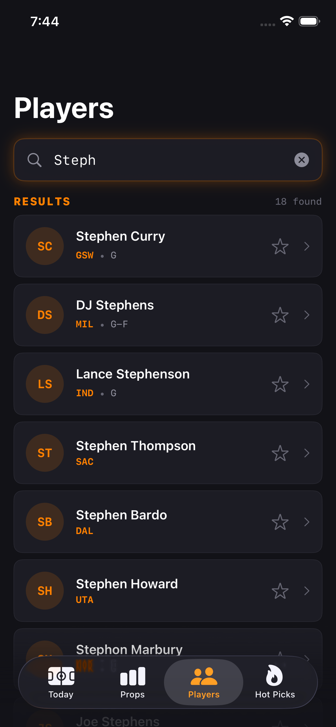 Player Research - search and analyze players